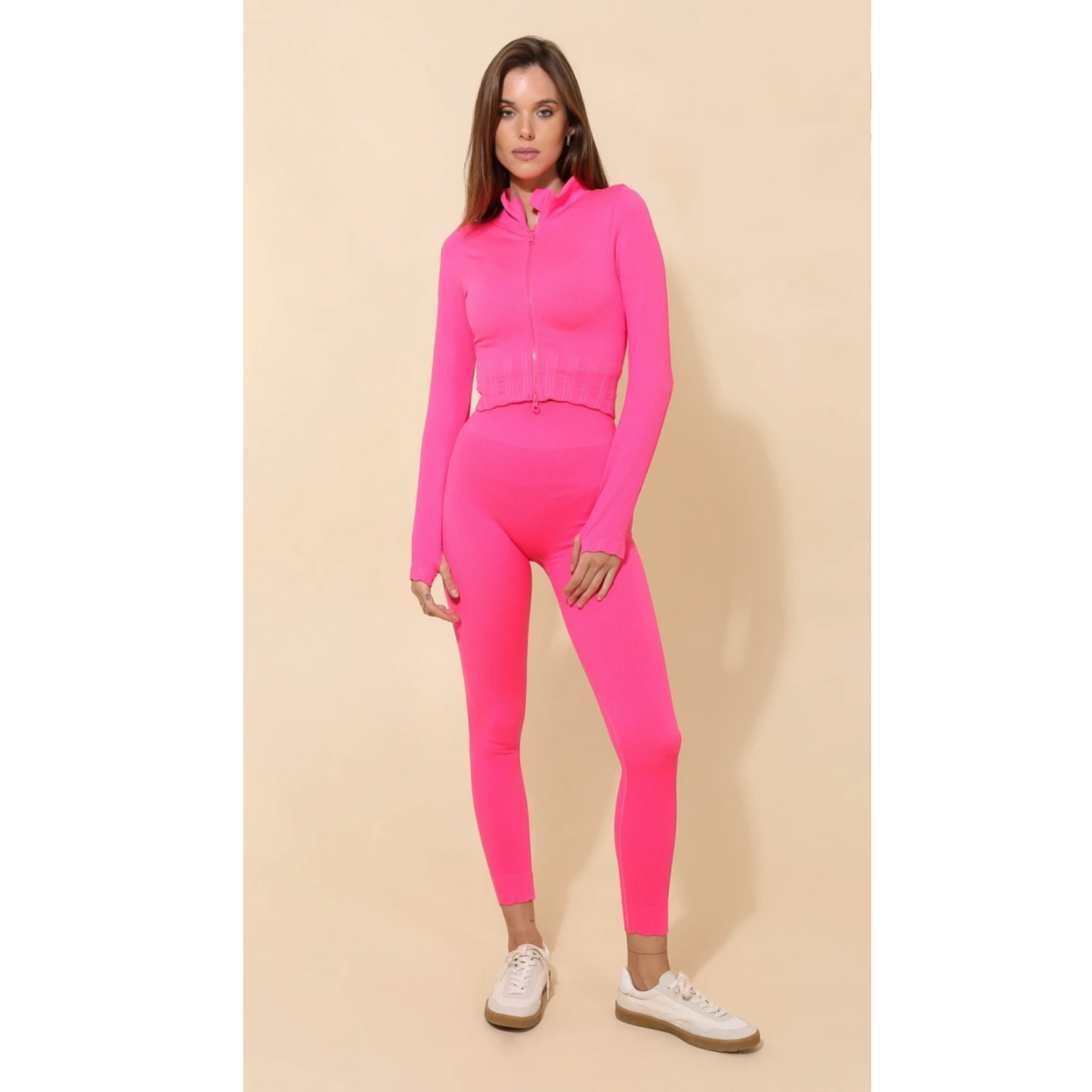 The Sol Set — 3-Piece Activewear Set - Fuscia Pink